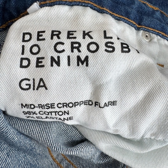 Derek Lam 10 Crosby Gia Mid-Rise Cropped Flare Jeans Size 29 - Picture 7 of 9